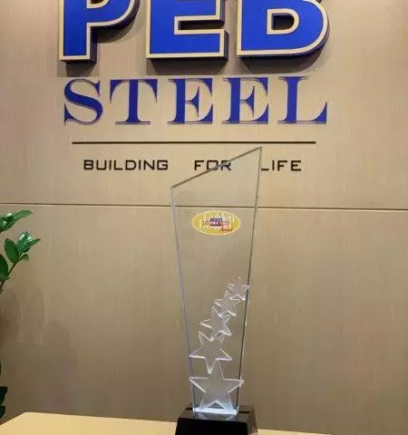 Image of PEB Steel's Golden Dragon Award trophy